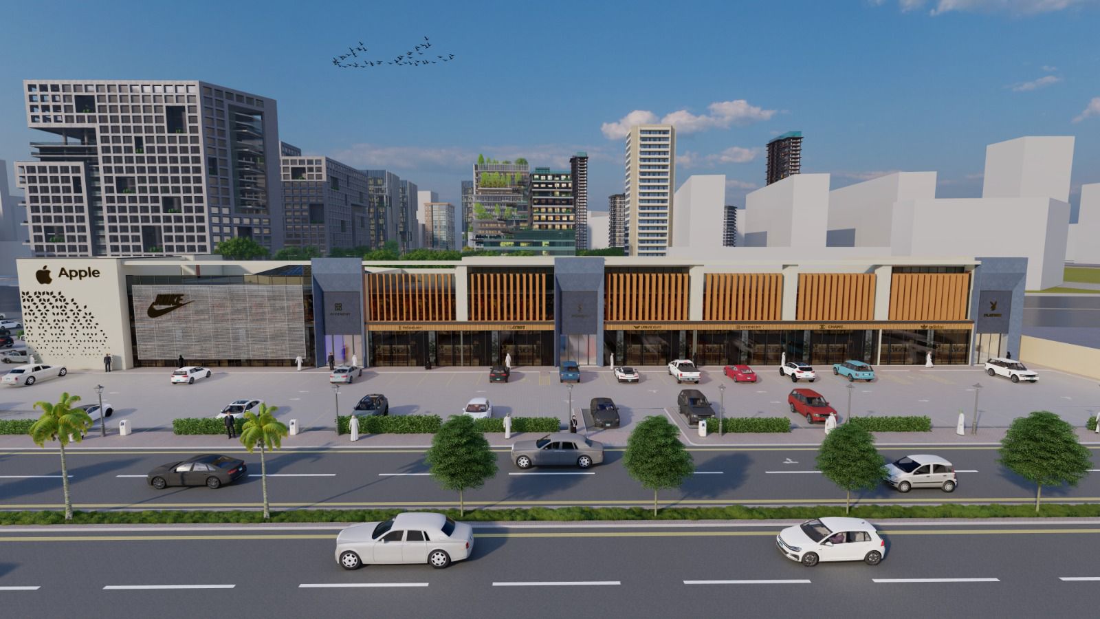 تصميم مشروع أورا بلازا التجاري